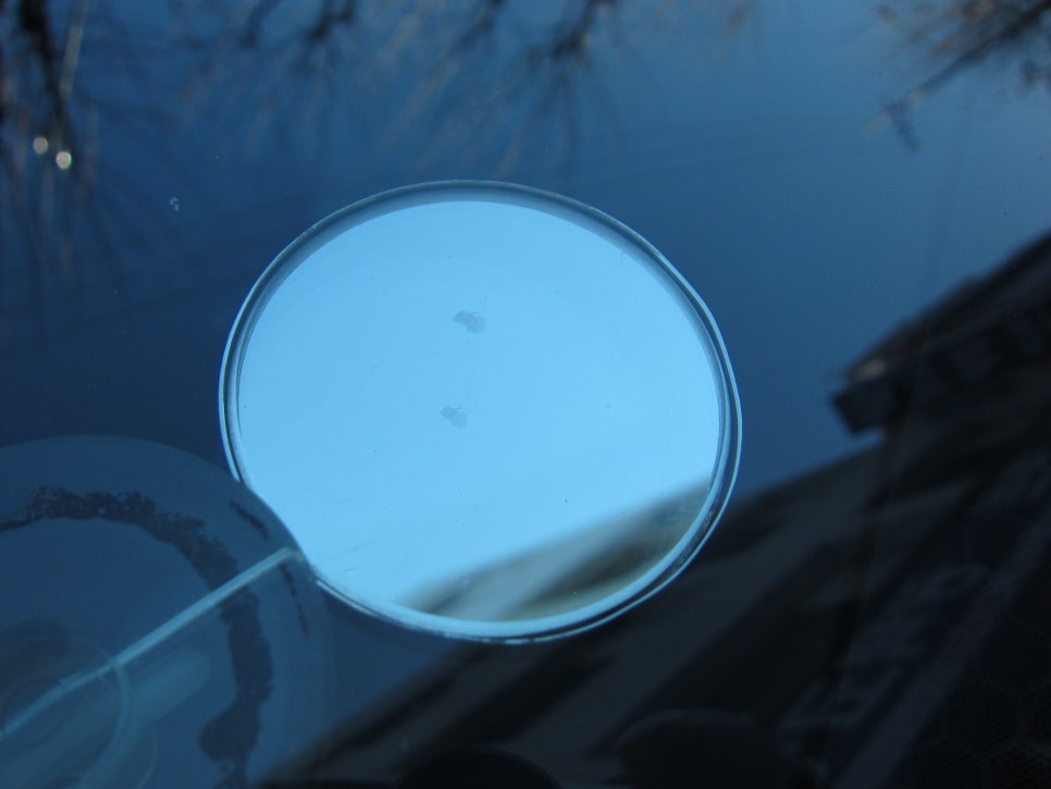 아우디 A6 앞유리 유리복원 시공 완료 후