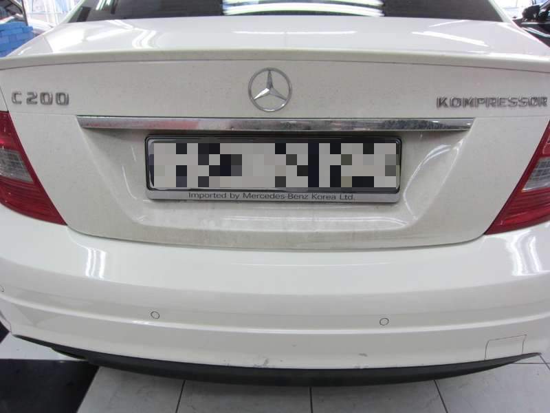 벤츠 C200 뒤범퍼교환 수입차 범퍼교환 보험수리 시공 후