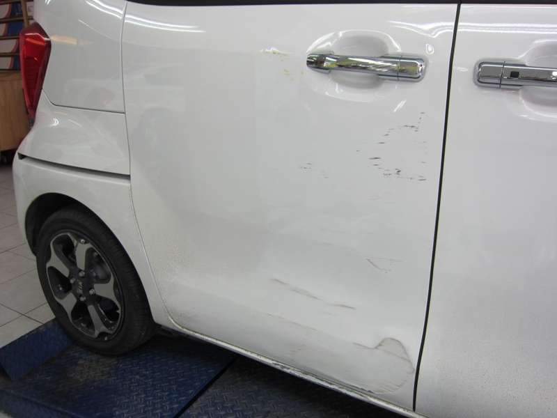 기아 레이 판금도색 외형복원 시공 전