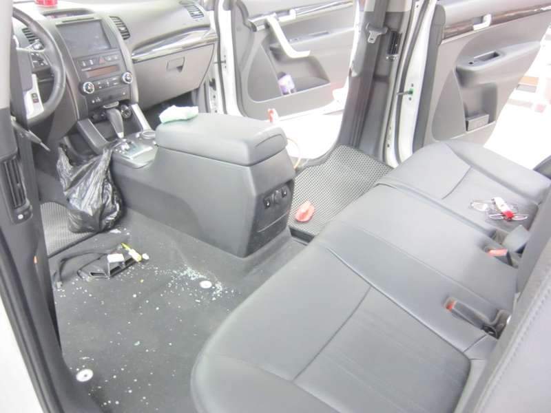 벤츠G500/sm5실내크리닝 항균탈취 사고유리파편제거  시공 전