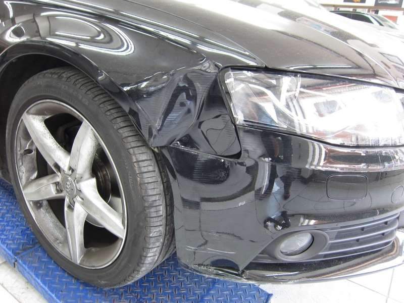 아우디 A4 판금도색 보험수리 광택코팅 시공전후 시공 전