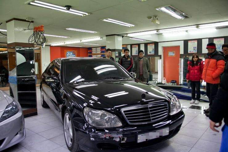 벤츠S500 판금·도색 시공 사진