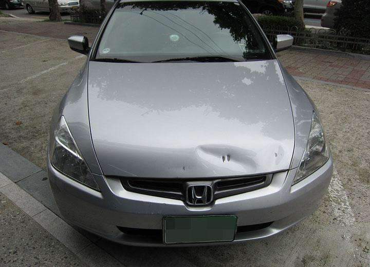 혼다 어코드 본넷 찌그러짐 판금도색 시공[수입차도색 전 시공 전