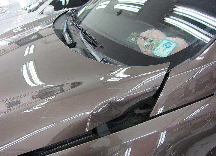 스포티지R 판금도색 사고수리 보험수리 시공 전