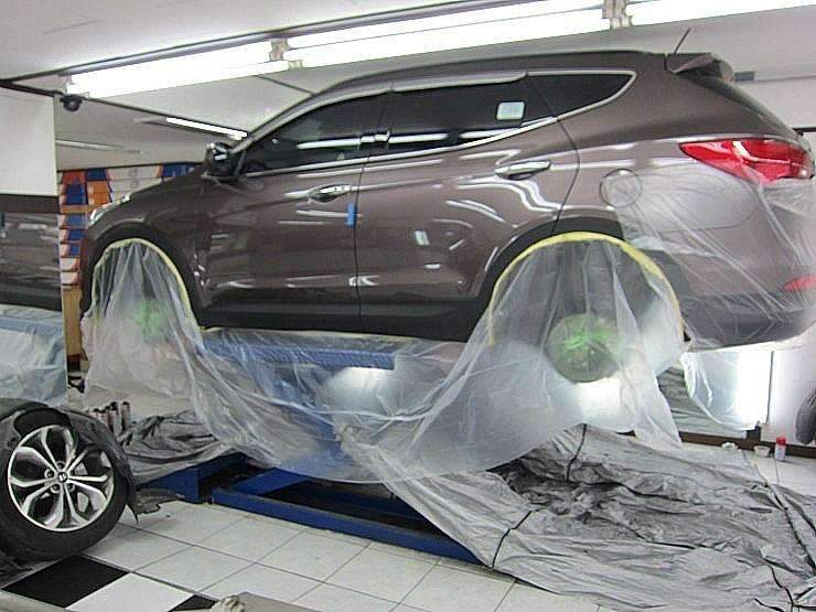 싼타페DM 언더코팅작업 / 마포언더코팅 / 언더코팅추천 시공 전