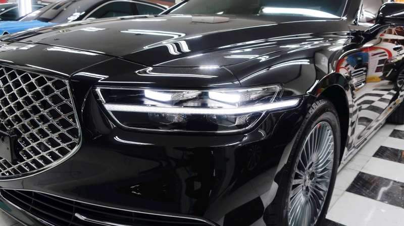 제네시스 G90 유리막 코팅 시공 사진