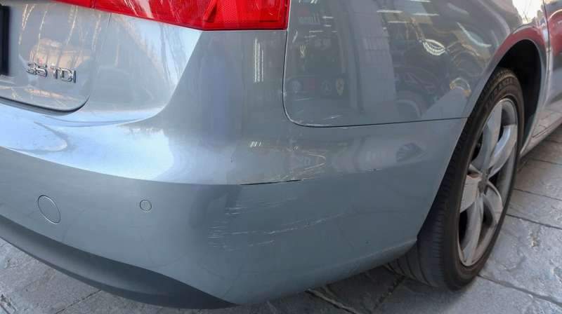 [마포구 본점 모터큐브] 아우디 A6 뒤 펜더&뒤 범퍼 시공 전