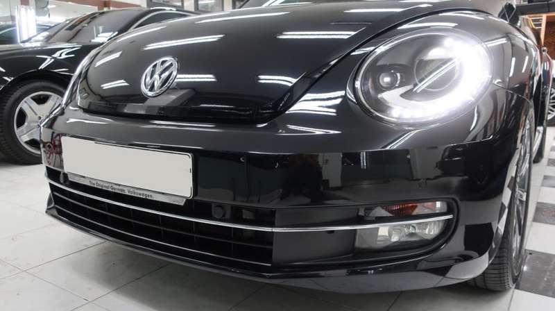 폭스바겐 더 비틀 앞 범퍼 덴트 덴트 시공 사진