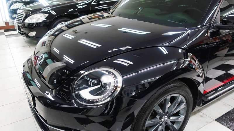 폭스바겐 더 비틀 앞 범퍼 덴트 덴트 시공 사진