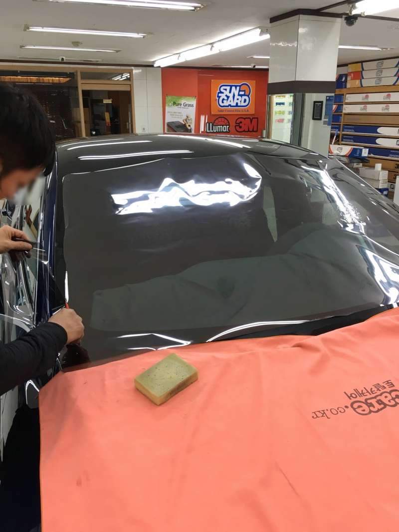 [마포구 본점 모터큐브] 테슬라 태양열 차단 자외선 차 시공 전