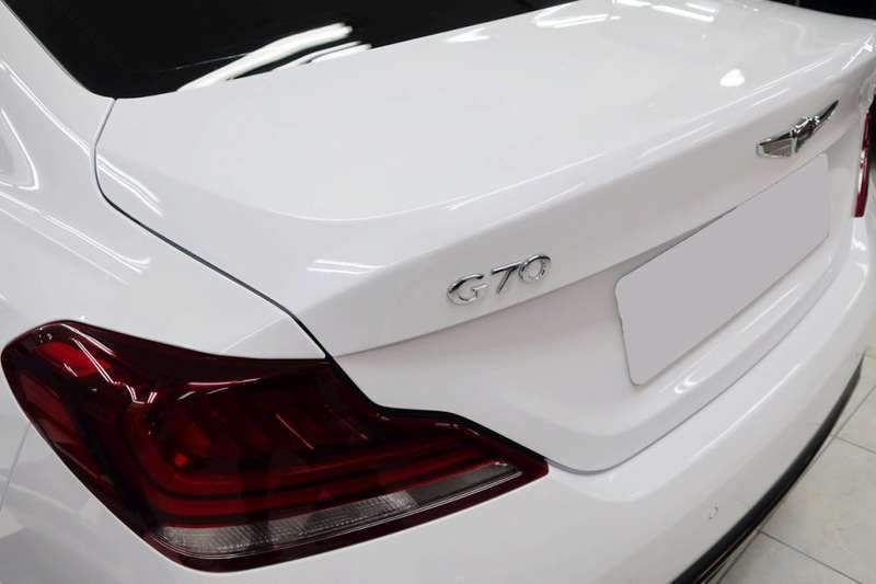 제네시스 G70 유리막 코팅 시공 사진