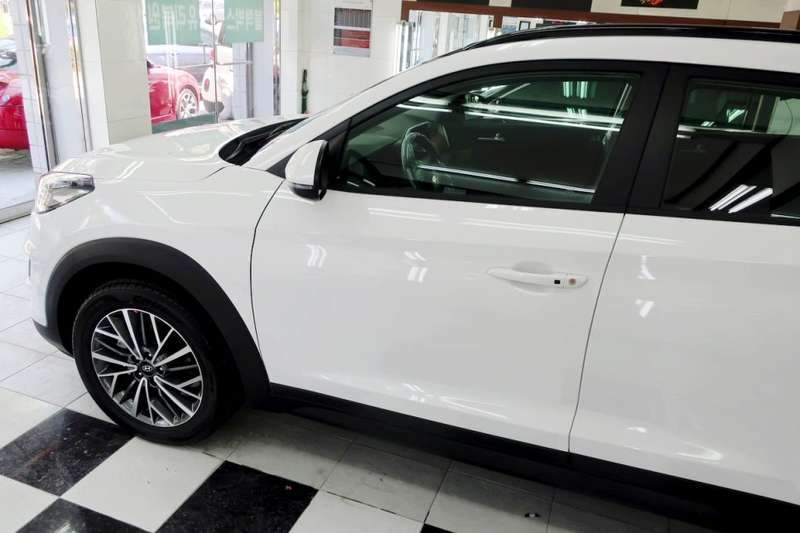 투싼 유리막 코팅 시공 사진