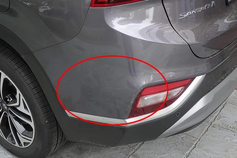 [마포구 덴트 전문점 모터큐브] 현대 싼타페 범퍼 덴트 시공 전