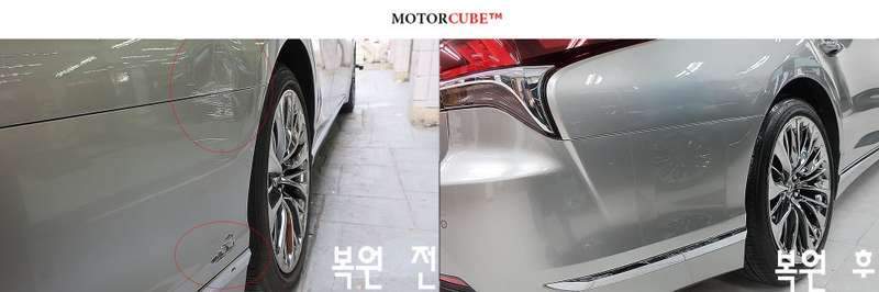렉서스 LS500 덴트 시공 사진