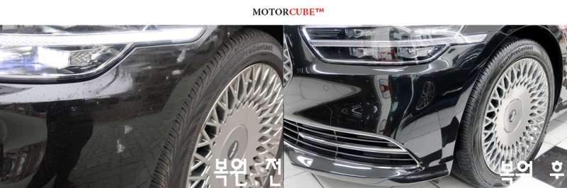 제네시스 G90 덴트 시공 사진