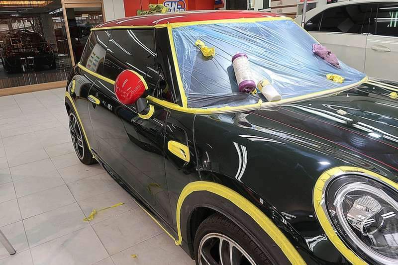 마포구 광택 덴트 전문점. 미니 쿠퍼S JWC 광택 복 시공 후