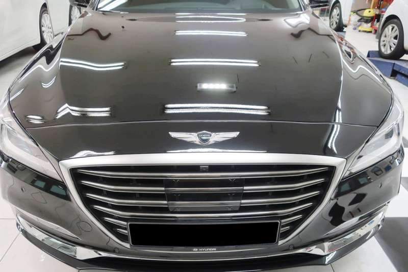 마포구 덴트와 광택 전문점에서 제네시스 G80 광택 복 시공 후