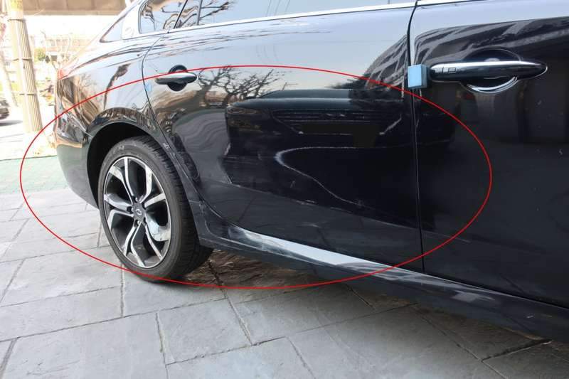 마포구 삼성차 SM7 덴트 복원 후 광택 코팅까지 시공 전