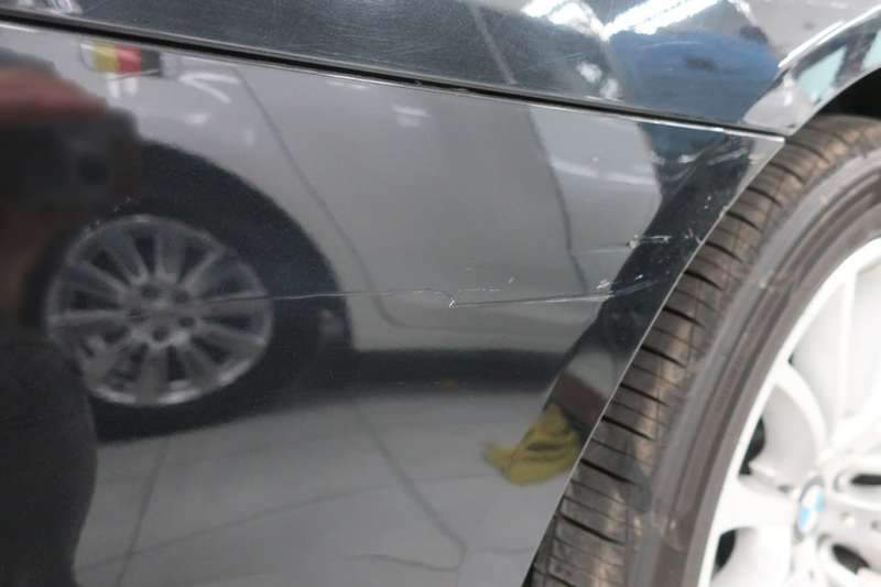 마포구 BMW 520d 덴트 복원과 전체 광택 복원해서 시공 전