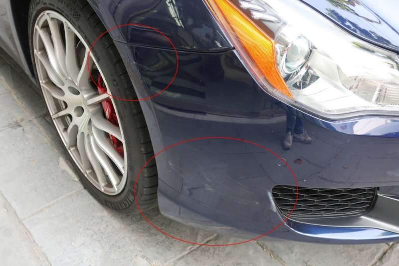 마포구 마세라티 콰트로 포르테 차량 여기저기 덴트와 전 시공 전