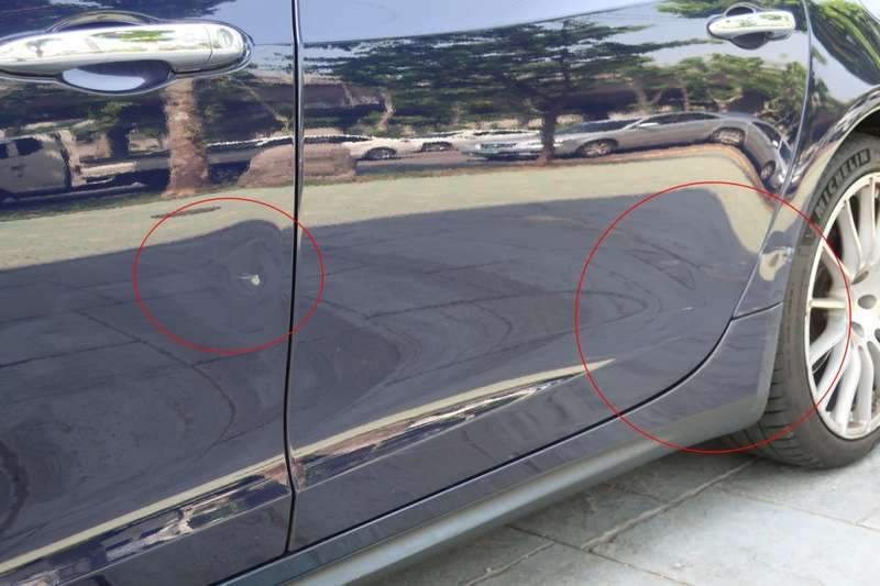 마세라티 콰트로 포르테 차량 여 덴트 작업 전 04