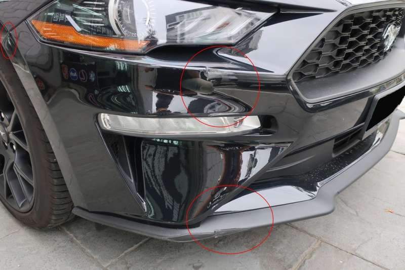 마포구 망원동에서 오신 머스탱 앞 범퍼 덴트 복원 후  시공 전