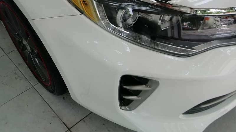 마포구 K5 앞 범퍼 덴트 복원 후 광택 광택 복원까지 시공 후