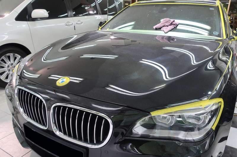 BMW 740d 덴트 완성 후 02
