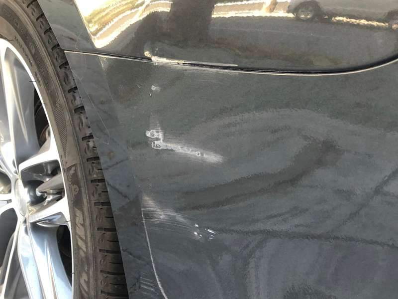 마포구 그랜저 펜더와 범퍼 덴트 복원 후 광태 복원으로 시공 전