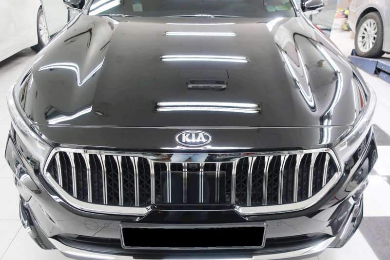 마포구 기아 K7 덴트 복원 후 광택 복원과 유리막 코 시공 후