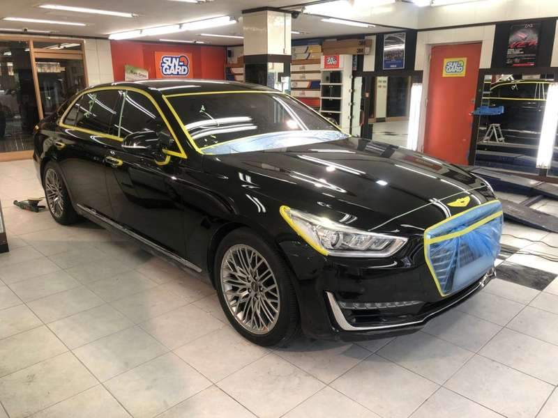 제네시스 EQ900 덴트 시공 사진