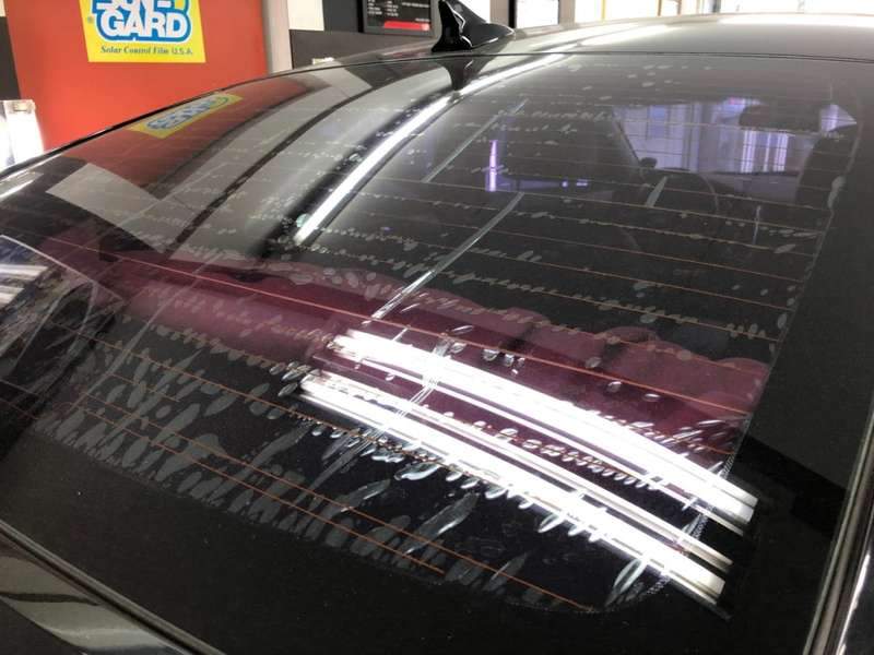 마포구 망원동 근처에 위치한 선팅 숍 소나타 열선에 기 시공 전