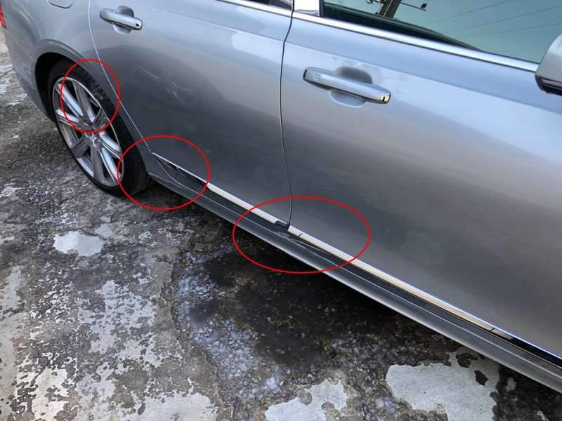 마포구 홍대에서 가까운 덴트 광택 전문점 볼보 S90  시공 전