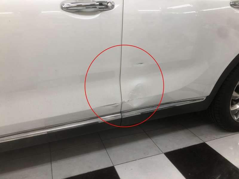 쏘렌토 덴트 시공 사진