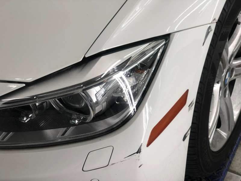 BMW 320d 유리 복원·교체 작업 전 02