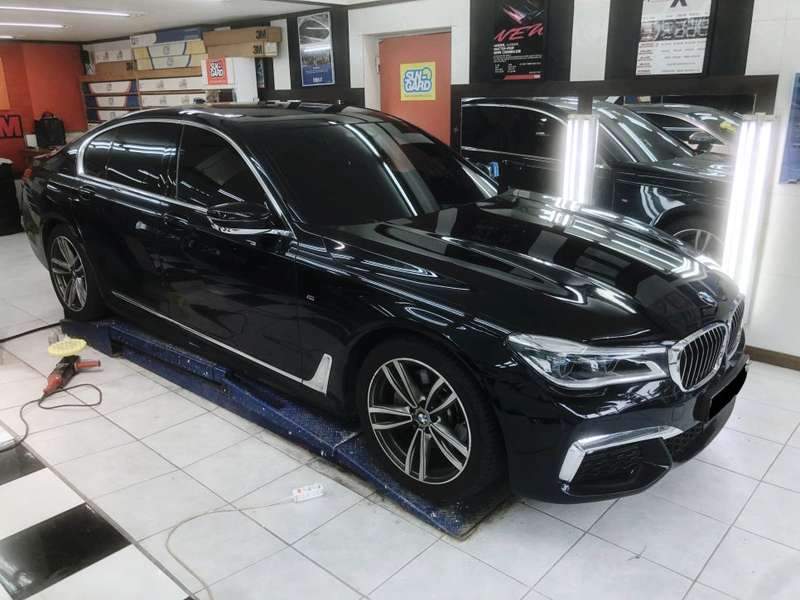 마포구 유리복원 전문점 BMW 7시리즈 앞 유리 돌 빵 크랙 복원