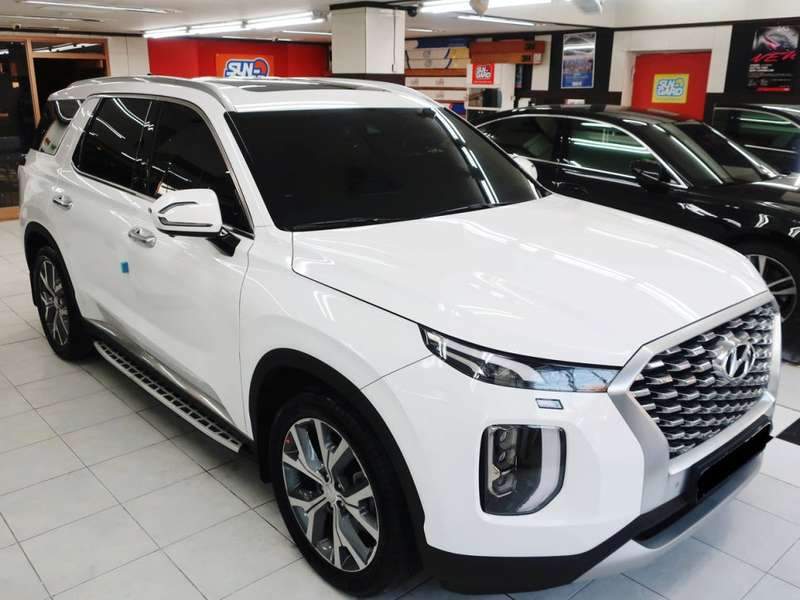 마포구 덴트 전문점 현대 팰리세이드 리어 범퍼 판금 도 시공 전