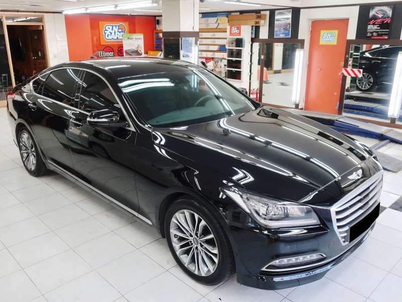 마포구 덴트 제네시스 G330 리어 도어 & 펜더 판금 시공 전